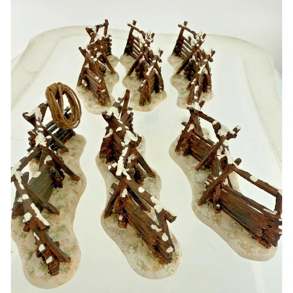 Department 56 Dickens Village Snow Covered Split Rail Fence Set Village Accessor